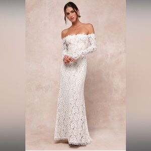 Lulus Romance Dreamer Bridal Dress- NEVER WORN